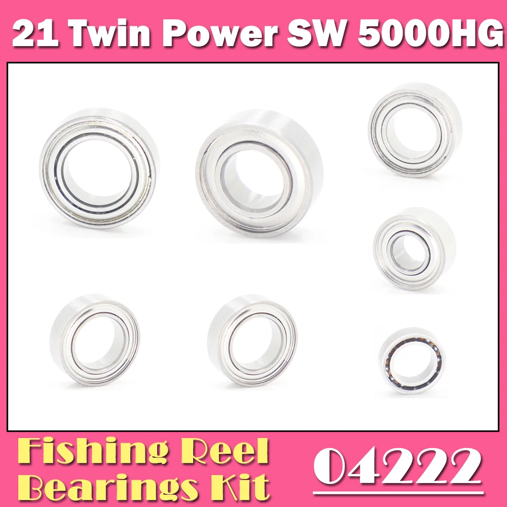 

Fishing Reel Stainless Steel Ball Bearings Kit For Shimano 21 Twin Power SW 5000HG 5000XG 04222 04223 Spinning Reels Bearing