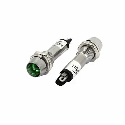 XD8-1 DC 12V 8mm металлическая оболочка зеленый светодиодный индикатор питания