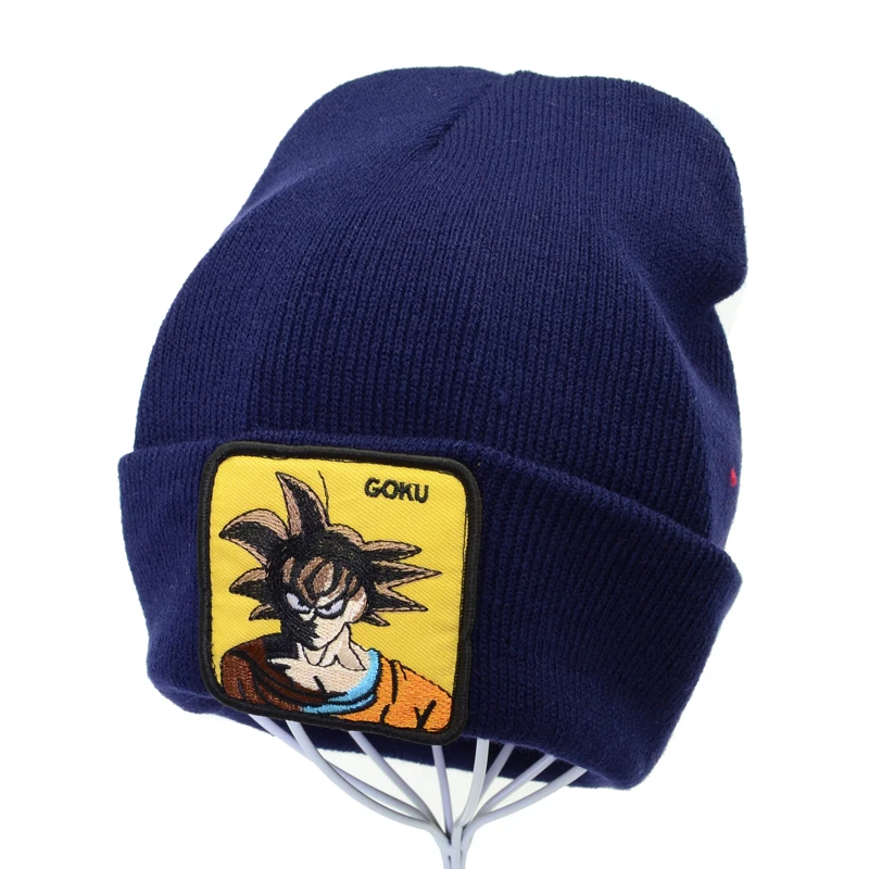 Dragon Ball Z GOKU Beanie Hat Япония Аниме Сон Гоку вязанная шапка с вышивкой унисекс зимний теплый для катания на лыжах Шапки Крючком Эластичная зимняя шапка