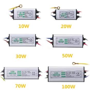 

LED Driver 3000ma 10W 20W 30W 50W 100W Waterproof High Power Supply AC85-265V Input Electronic LED Driver Transformer