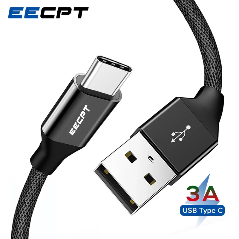 

EECPT USB Type C Cable 3A Fast Charging Data Wire USB C Cable Phone Charger Type-C Cable for Samsung S9 Huawei Xiaomi Oneplus 6T