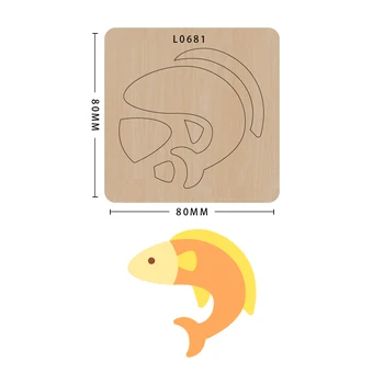 

SMVAUON New Dies For 2020 Wooden Cutting Dies Gold Fish Scrapbooking Stencil Die Cuts Making Decorative Craft