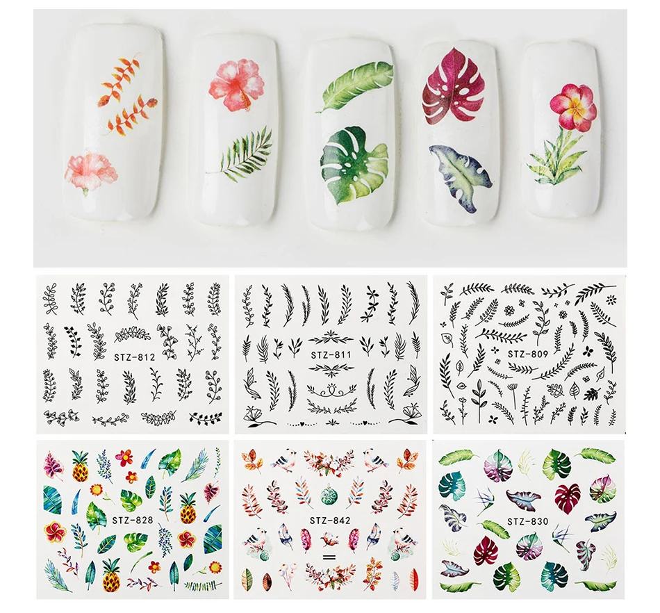 

2019 Hot Sale 3D Nail Sticker Black Color Flamingo Design Sticker Manicure Nail Decoration