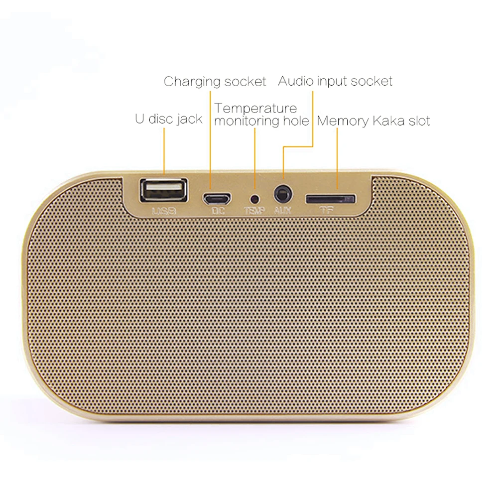 

Hot New Multifunction LED Livingroom Alarm Clock Portable WIFI Mini Subwoofer Speaker Mirror Function balck/gold/grey