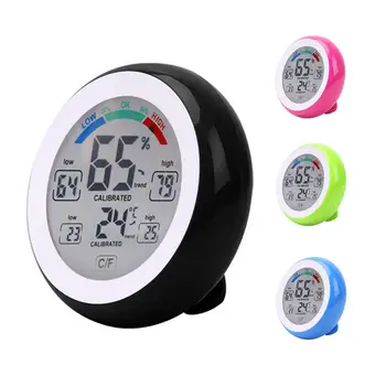 

1pcs Mini LCD Digital Humidity Temperature Round Hygrometer Temperature Freezer Tester Meter Pyrometer Tool