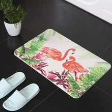 Quick-drying flamingo diatom mud mat durable quick-drying absorbent bathroom carpet non-slip diatom carpet