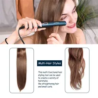 Mini Professional 2 in 1 Portable Hair Curler Hair Straightener Flat Iron Hairs Straightening Corrugated Iron Styling Tools 48 2