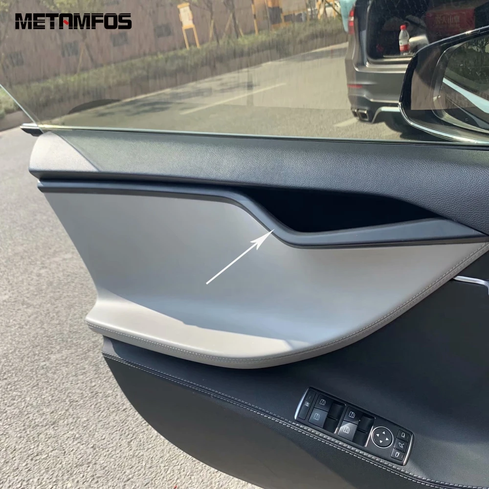 Для Tesla модель S углеродное волокно внутри дверного покрытия формовочная отделка Декоративная полоса интерьерные аксессуары для стайлинга автомобилей