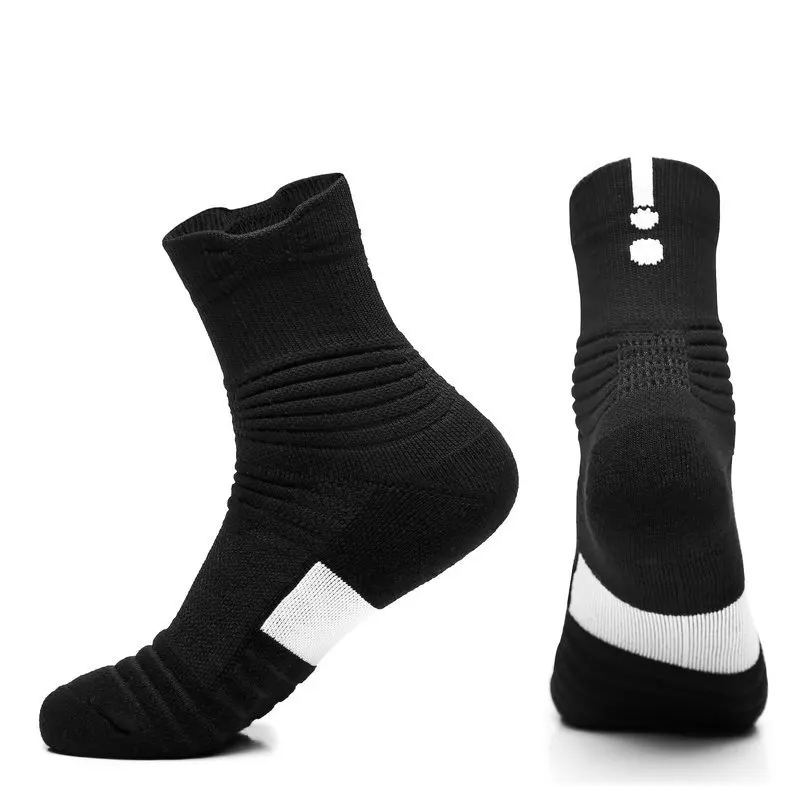 Высококачественные спортивные носки мужские профессиональные баскетбольные полотенце для бега нескользящие спортивные дышащие хлопковые носки - Цвет: style1-1