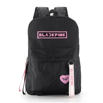 

Korea Kpop BLACKPINK Backpack Girls Women School Bags for Teenage Student Bagpack Black Soft Oxford Back Pack Female 2020 New