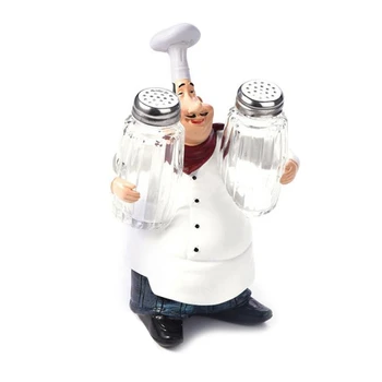 

Retro Chef Model Ornaments Resin Crafts Mini Chef Figurines White Top Hat Cook Home Kitchen Restaurant Bar Coffee Decor-D
