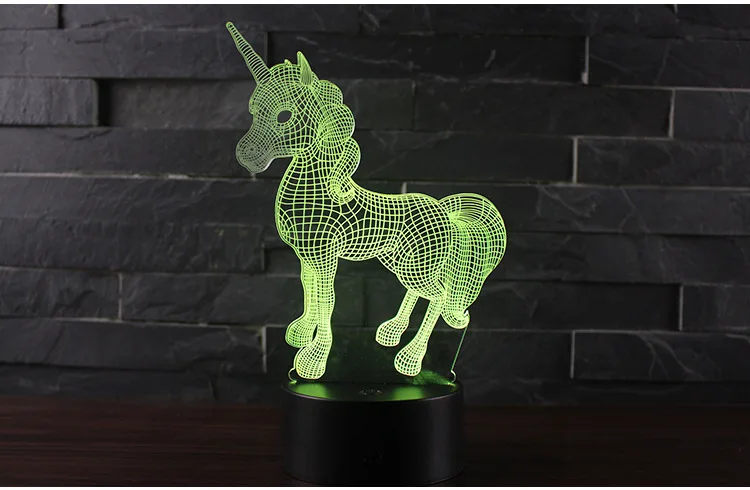 3D Illusion Unicorn Table Lamp For Kids Room Decor Touch Remote Led Lights Bedroom Decoration Night Light Holiday Birthday Gift night lamp for bedroom wall
