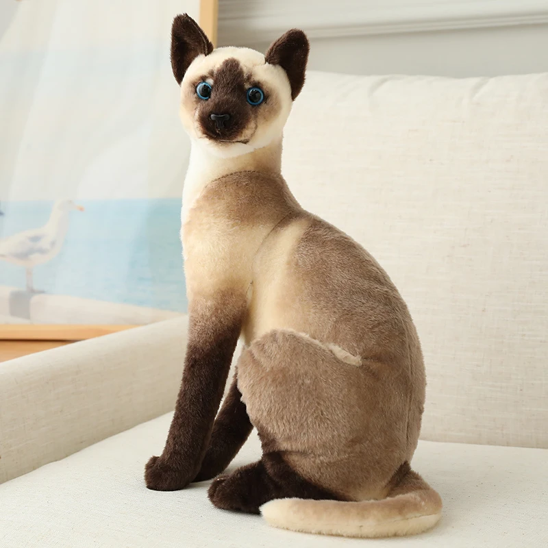 Soft Plush Siamese Cat Doll Toy