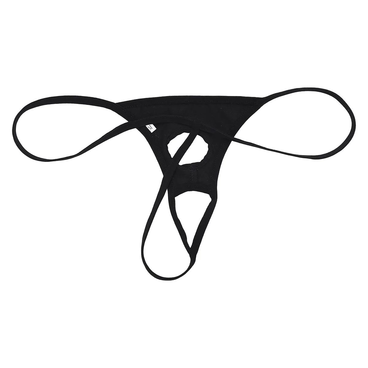 Men Lingerie Sex Underwear Patent Leather G-string Thong Bikini Underwear Underpants with Penis Holes Hot Sexy Panties for Sex