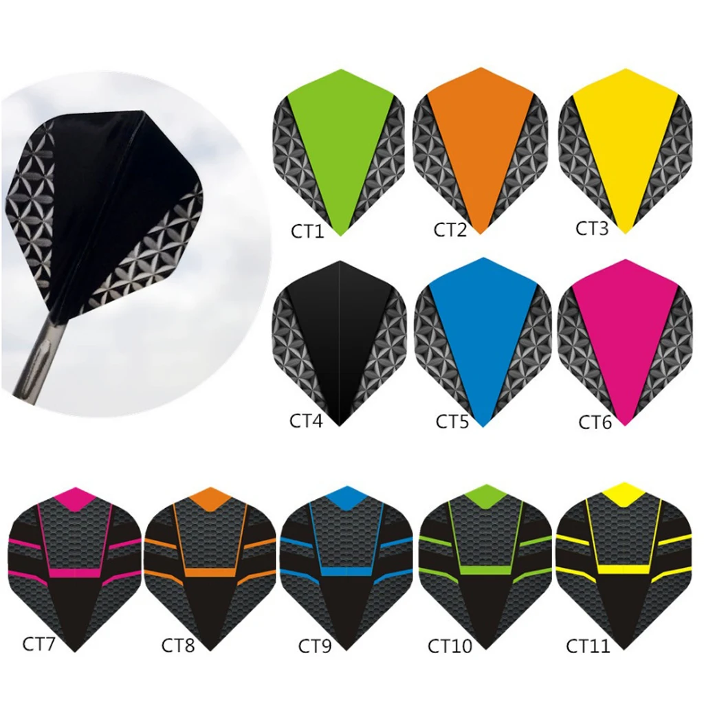 10Pcs Standard Shape Flights PET Extra Tough Thick Tail Accessories Dart Flights 10Pcs Standard Shape Flights PET Extra Tough Thick Tail Accessories Dart Flights