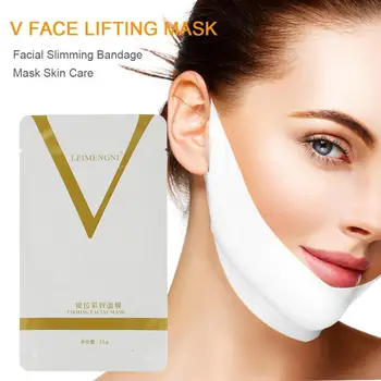 

1PC V Face Lifting Facial Wrapped Masks V-Shaped Slimming Thin Face Mask V Bandage Mask Skin Treatment Double Lift Peel-off Mask