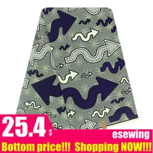 Настоящий гарантированный настоящий голландский воск высокого качества, ткань с принтом, 6 ярдов, африканская ткань для шитья, 120405