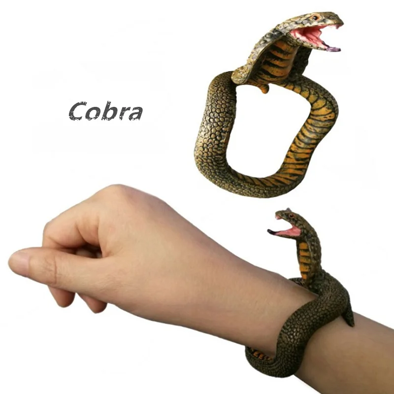 Snake Python Bracelet Simulation animal model figure plastic Fun Prank Gift Kids educational children's boys girls Hot toys prank toys joke toys snake toy childrens toys