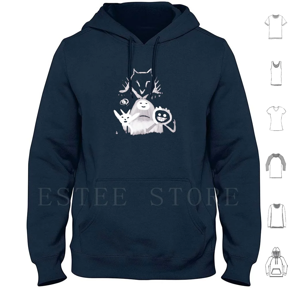 Felpe Con Cappuccio Ori E Amici Manica Lunga Amicizia Ori E The Blind Forest Ori Kuro Naru Forest Green Hug Game Gamer