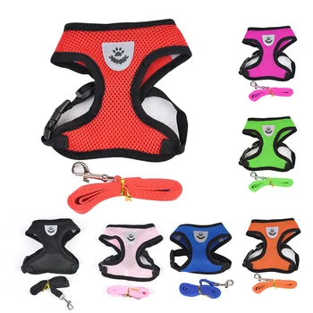 

Mesh Small Dog Harness And Leash Set Puppy Cat Vest Harness For Pug Bulldog Arnes Perro Cat Dog Harness Vest