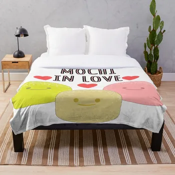 

Mochi In Love Throw Blanket Soft Sherpa Blanket Bed Sheet Single Knee Blanket Office Nap Blanket