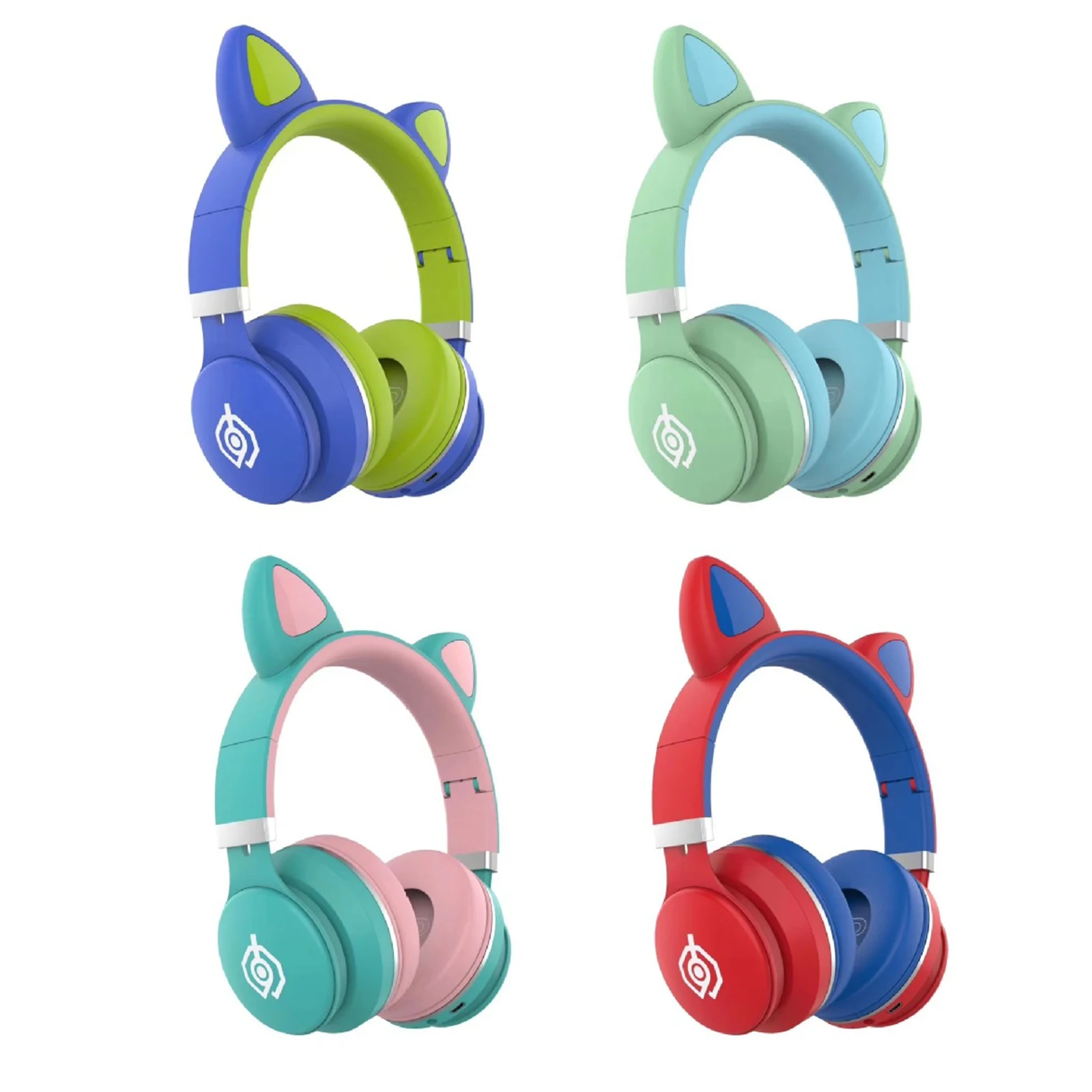 LED Cat Ear Earphone Earpiece Headphone Noise Cancelling Young People Kids LED Cat LED Noise Reduction Over The Ear Headphones