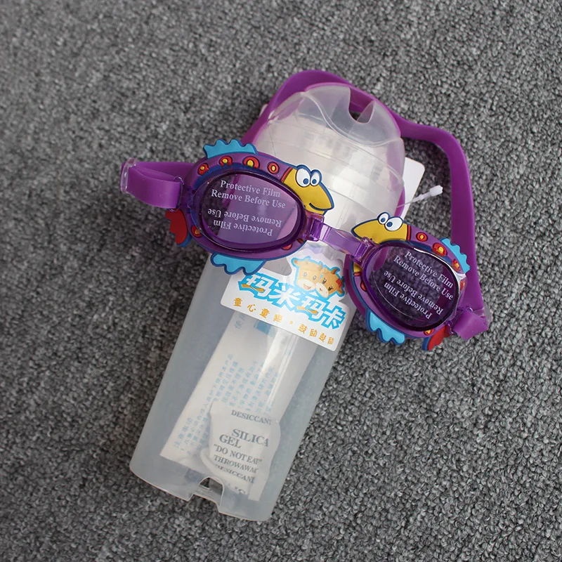 Регулируемые детские очки для плавания, очки для мальчиков и девочек, очки для плавания, очки для глаз, противотуманные спортивные шапочки для плавания/беруши/зажимы для носа - Цвет: purple