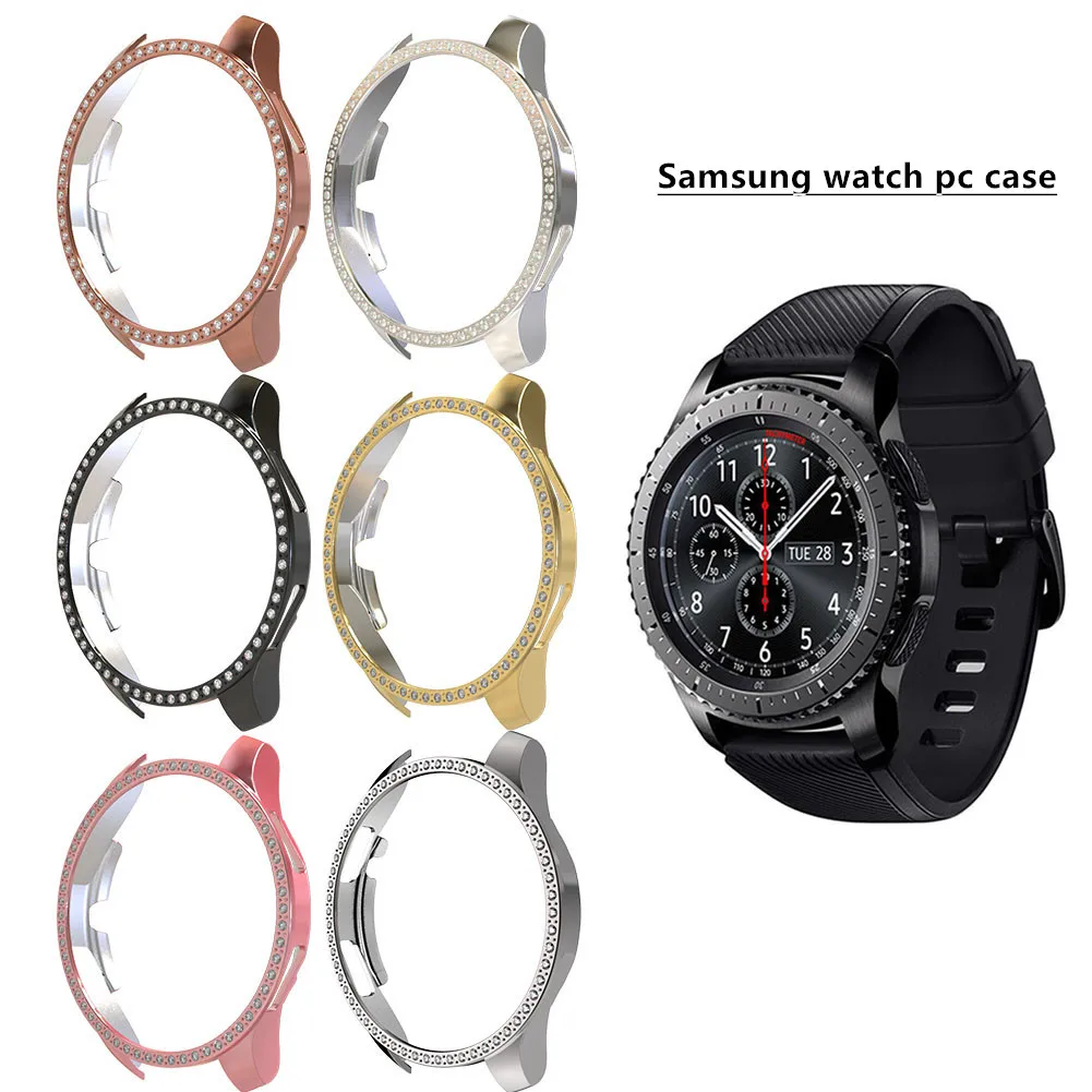 Чехол для samsung galaxy watch 46 мм 42 активный ПК Алмазный защитный чехол блестящий бампер