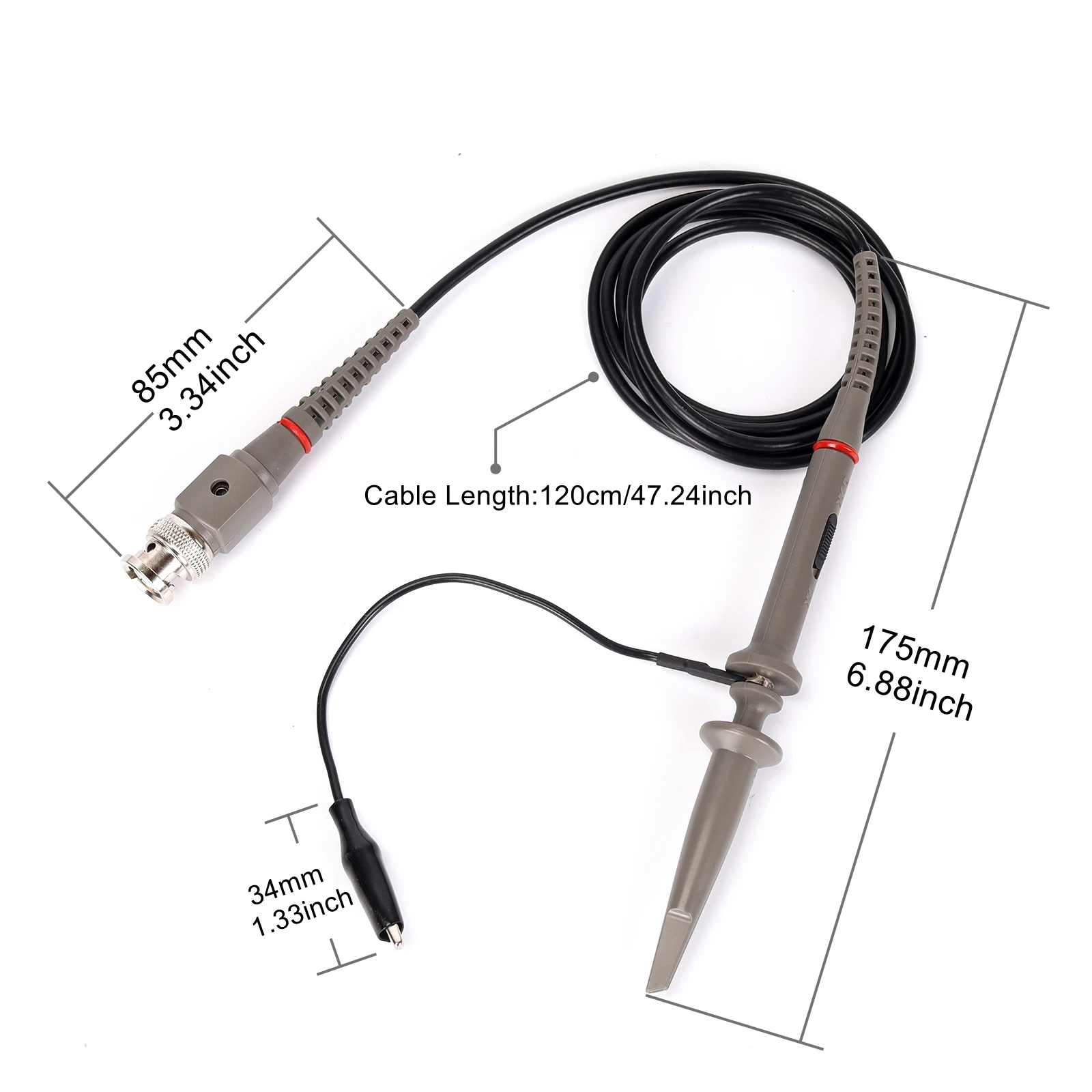 2 pcs lote p6100 100mhz x1x10 cabo 01