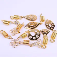 5 шт./компл. украшения для волос оплетка украшение из колец Подвески дреды светятся в темноте стеклянные манжеты кольца зажимы на весну с украшением в виде кристаллов Подвески Аксессуары