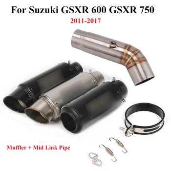 

For 2011-2017 Suzuki GSXR600 GSXR 750 Motorcycle System Set Pipe Exhaust Tip Muffler Pipe Connecting Middle Link Tube ATV Escape