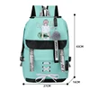 Large Capacity Backpacks Women School Backpack For Teenage Girls Schoolbag USB Charging School Bag Student Canvas Bagpack Green ► Photo 3/6