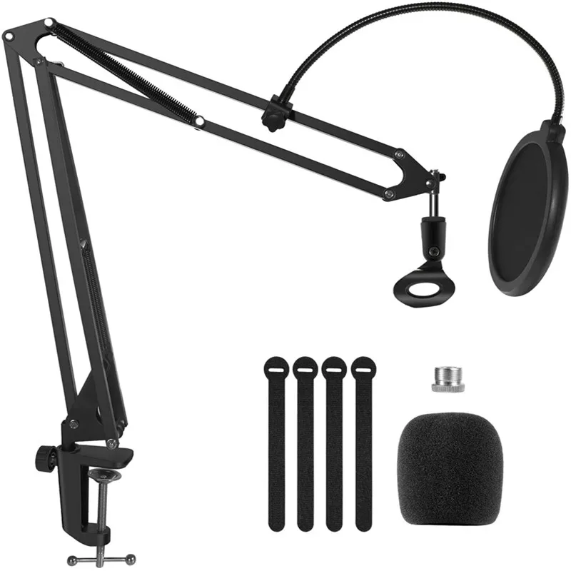 Support de bras de microphone à suspension réglable, bras de micro  HONScissor, support de micro RapDuty amélioré avec filtre anti-pop pour  Blue Yinous, bureau - AliExpress