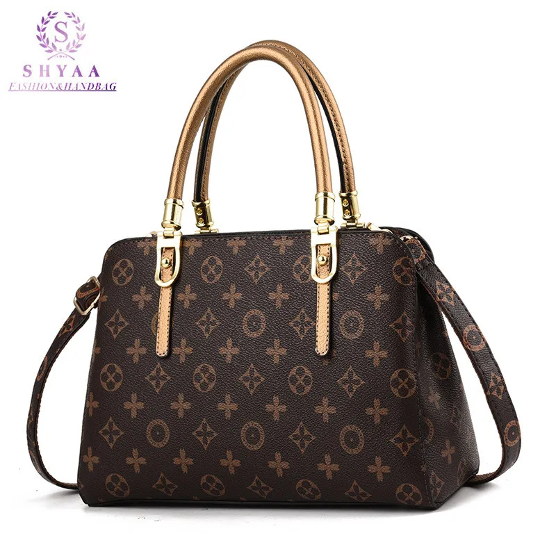 

SHYAA Women's Bag 2020 New Fashion Handbag Fashion Middle Aged Mother's Bag Carrying Single Shoulder Messenger Bag