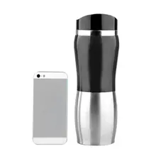 12 В, нержавеющая сталь, автомобильный чайник с подогревом, 400 мл, бутылка с нагревателем горячей воды, портативная вакуумная колба, электрическая чашка для путешествий в автомобиле