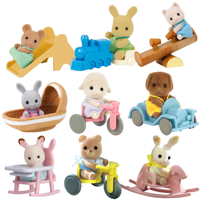 Sylvanian Families Dollhouse Furry Mini Baby Figures 4cm Collection Girl Kids Toys w/accessories New in Box 5202/5204/5205