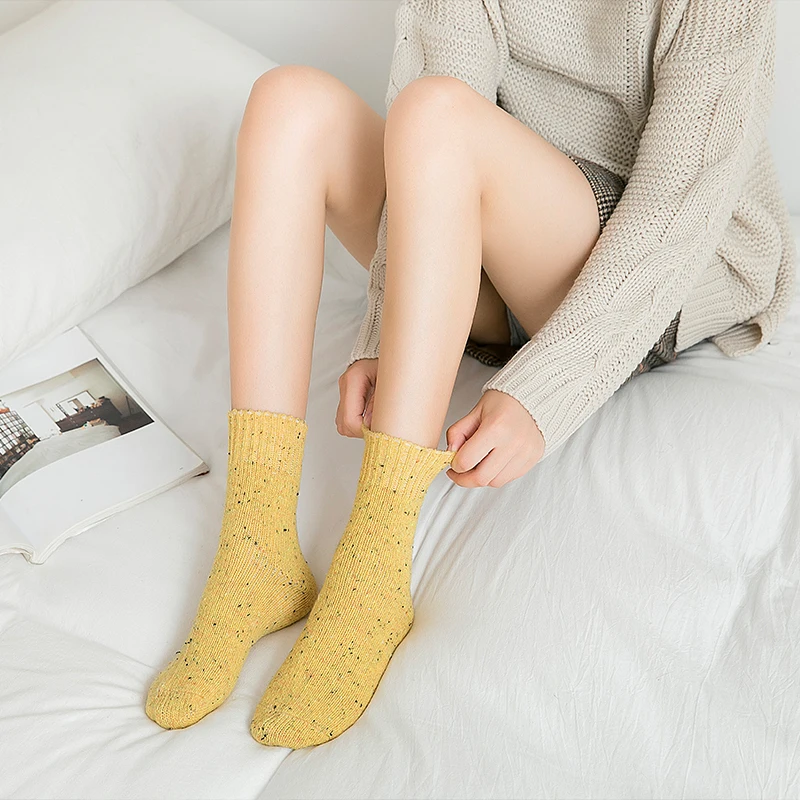 Новое поступление, Зимние Модные женские носки в стиле ретро, женские носки с изображением семян кунжута, носки для маленьких девочек с изображением муравьев