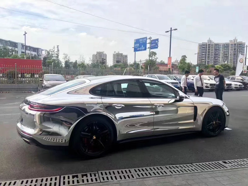 Silver Chrome Vinyl Film Wrap-2