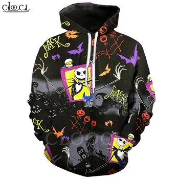 

Christmas Jack Skellington Women's Men's Hoodie Tops 3D Print The Nightmare Before Long Sleeve Sweatshirt Casual Couple Wear