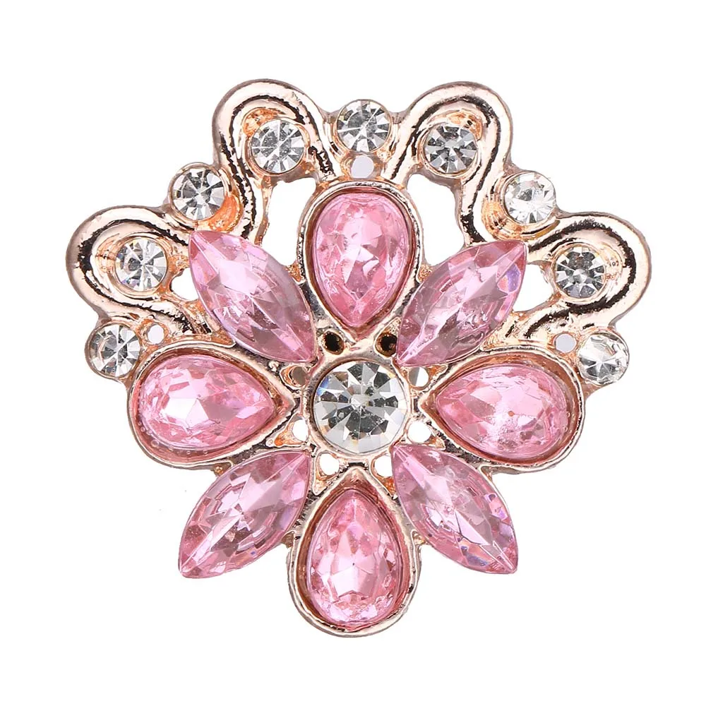 20 шт. новинка, ювелирные изделия из розового золота, стразы, металл, 18 мм, 20 мм, кнопка оснастки, ювелирные изделия для оснастки, браслет, браслет, сделай сам, подвески