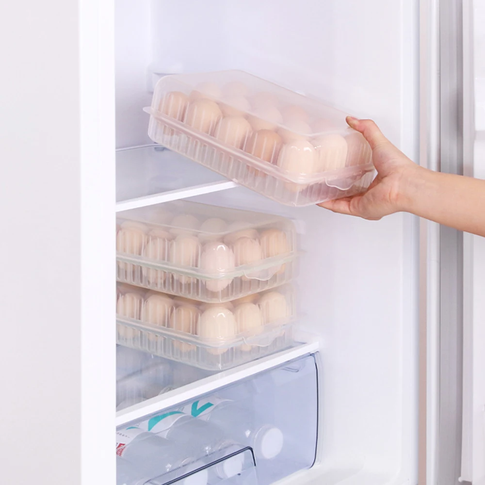 Кухонный холодильник, коробка для хранения, коробка для яиц, прозрачная Влагонепроницаемая Пылезащитная коробка для хранения яиц, 15 Сетки