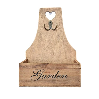 

Home Office Bedroom Wall Hanger Sundries Holder Decorative Shelf Cabinet Storage Box Wooden Rack Key Hooks Space Saving Desktop