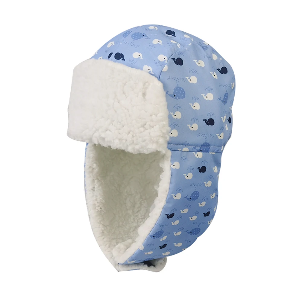 

Earflap Hat Winter Boy Beanie Bomber Hat Child Fleece Warm Autumn Whale Skiing Waterproof Outdoor Accessory Toddler Baby