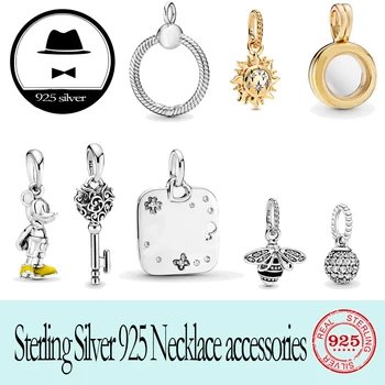 

2020 new FIT original authentic 100% 925 sterling silver pan beads for women fashion classic key shape DIY jewelry