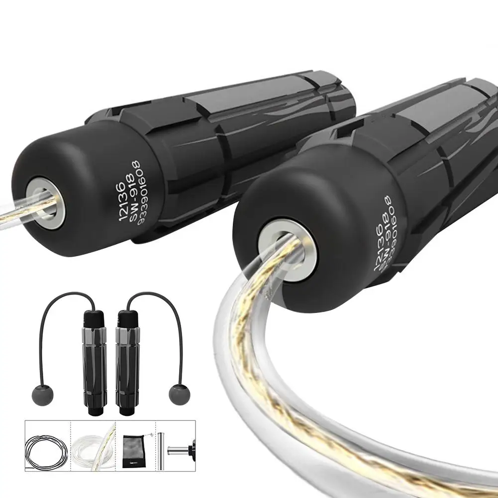 Skipping Rope Tangle-Free With Ball Bearings Rapid Speed Jump Rope Cable Memory Foam Handles Ideal For Training Endurance Gym