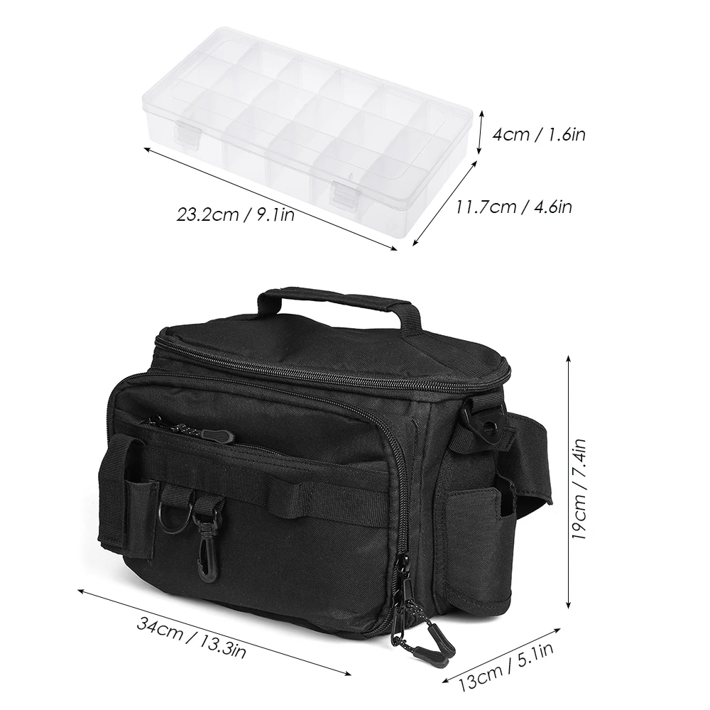 

Blusea Multifunctional Fishing Bag Fishing Tackle Case Shoulder Back Pack Waist Storage Case with/without Fishing Tackle Box