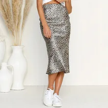 Новые весенние и осенние женские модные сексуальные леопардовые длинные юбки с принтом женские Облегающие юбки с высокой талией облегающие повседневные юбки