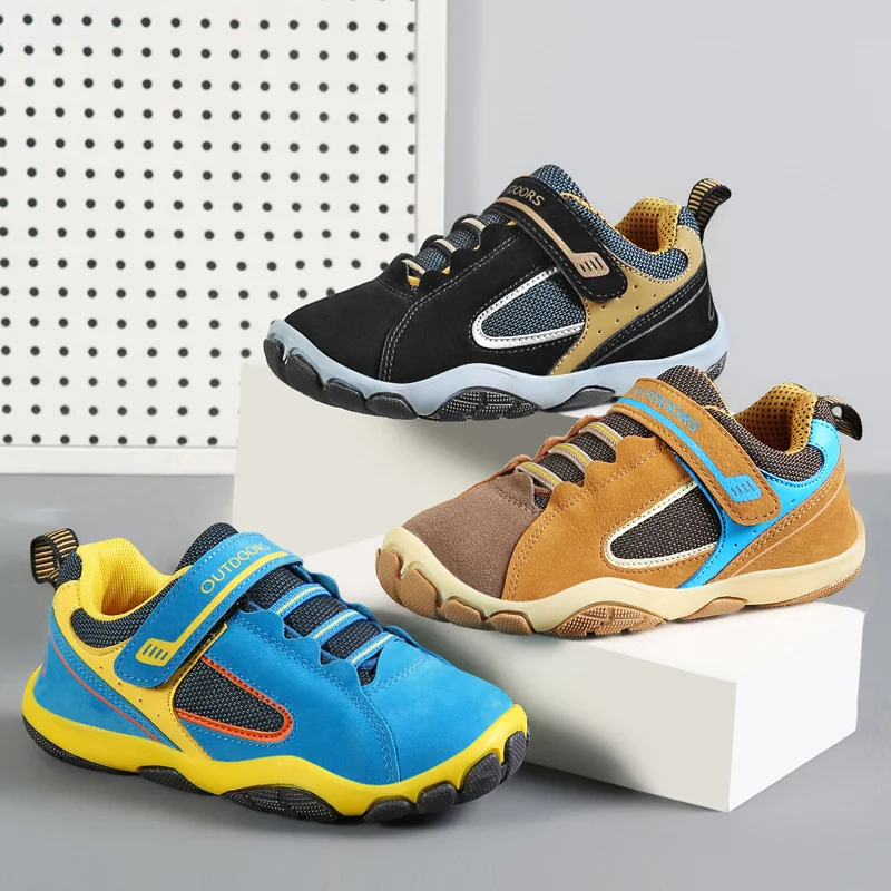 PU Leather Children Shoes Waterproof Kids Sneakers Breathable Girls and Boys Sports Shoes Outdoor Trainers Spring Autumn