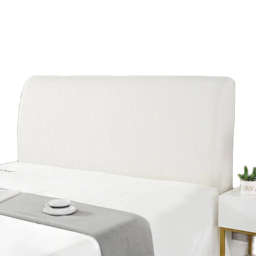 Velvet Headboard Cover Bed Headboard Cover Simple Bedside Cover Elastic Thicken Protection Headboard Case Dust-Proof Nordic Bedroom Bed Cushion Cover House Decoration