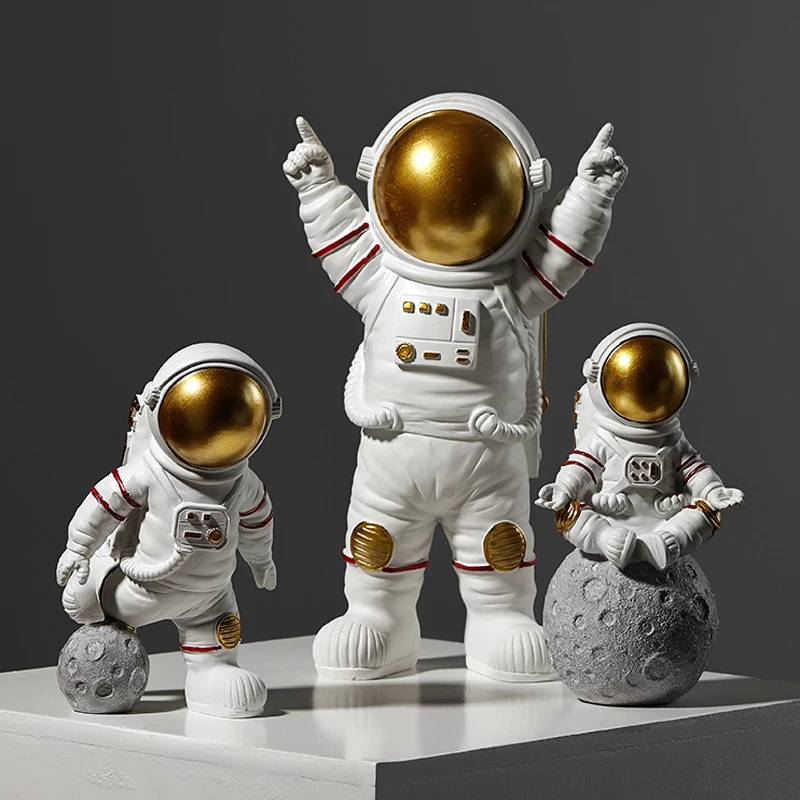 Современная Скульптура космонавта фигурка из смолы статуэтки абстрактная